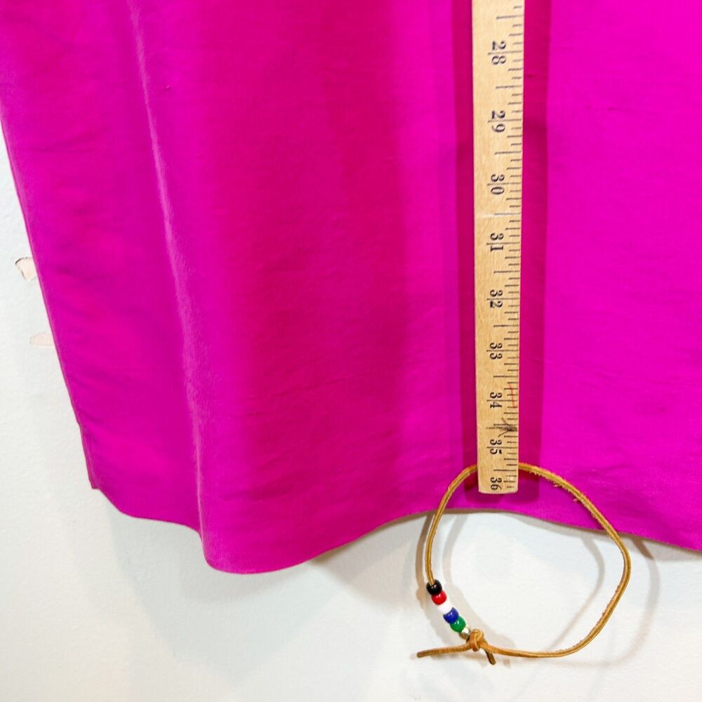 Evan Picone Hot Pink 100% Silk Sleeveless Dress Size 16 NWT Chic Career Event - Picture 10 of 12